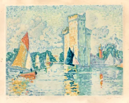Água-Tinta Signac - L’entrée du port de La Rochelle