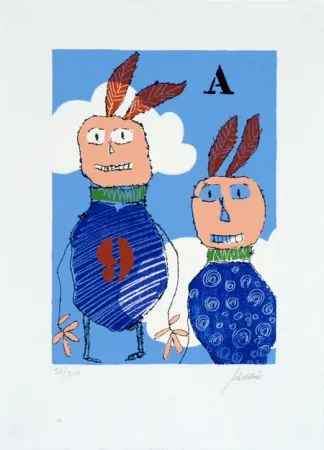 Serigrafia Silvain - Deux indiens qui volent