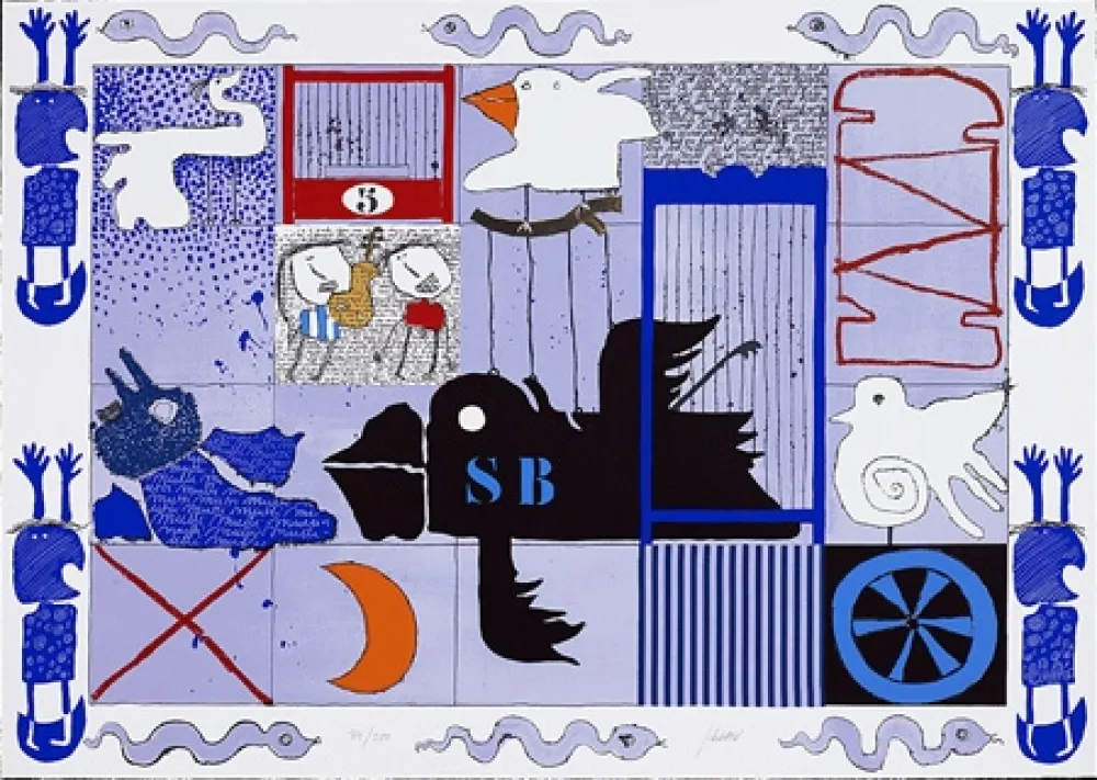 Serigrafia Silvain - L'oiseau noir