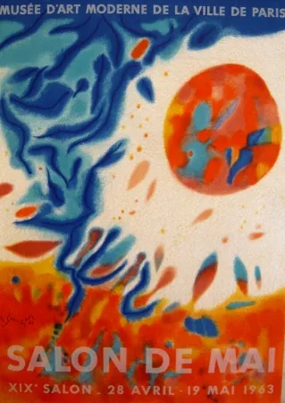 Litografia Singier - Affiche exposition Musée d'art moderne