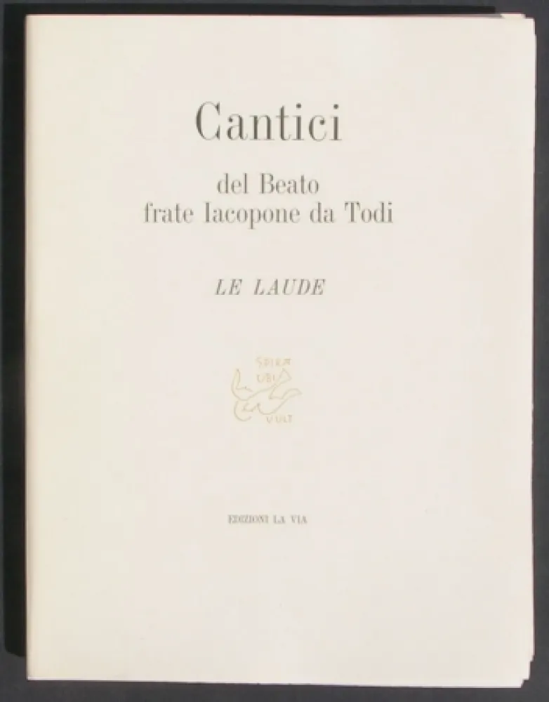 Livro Ilustrado Sironi - Cantici del Beato frate Iacopone da Todi. Le Laude