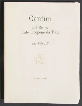Livro Ilustrado Sironi - Cantici del Beato frate Iacopone da Todi. Le Laude