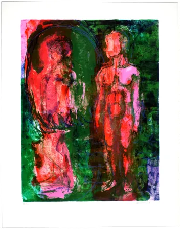 Litografia Siversten - Figure et faune 