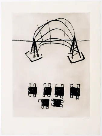 Gravura Solano - Plaça del joc de la pilota III