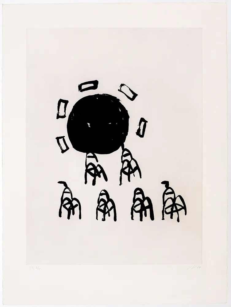 Gravura Solano - Plaça del joc de la pilota IV