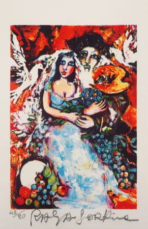 Litografia Sorkine - Les mariés à la palette