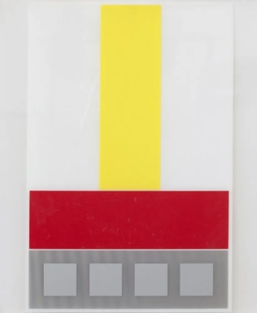 Múltiplo Soto - Composicion en Amarillo Blanco y Rojo