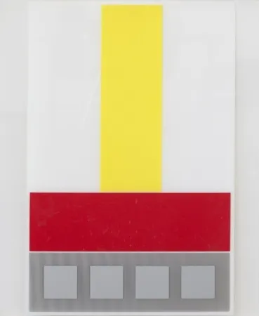 Múltiplo Soto - Composicion en Amarillo Blanco y Rojo