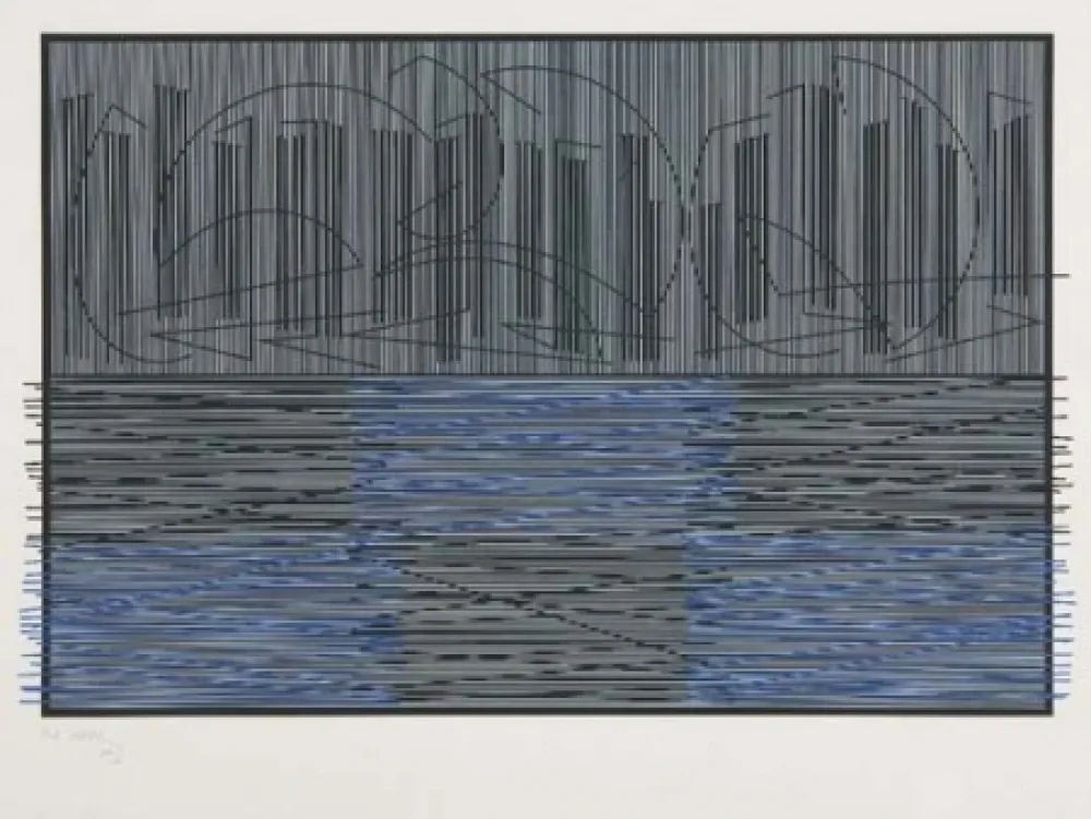 Serigrafia Soto - Escritura compuesta, 1974