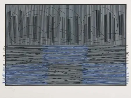 Serigrafia Soto - Escritura compuesta, 1974