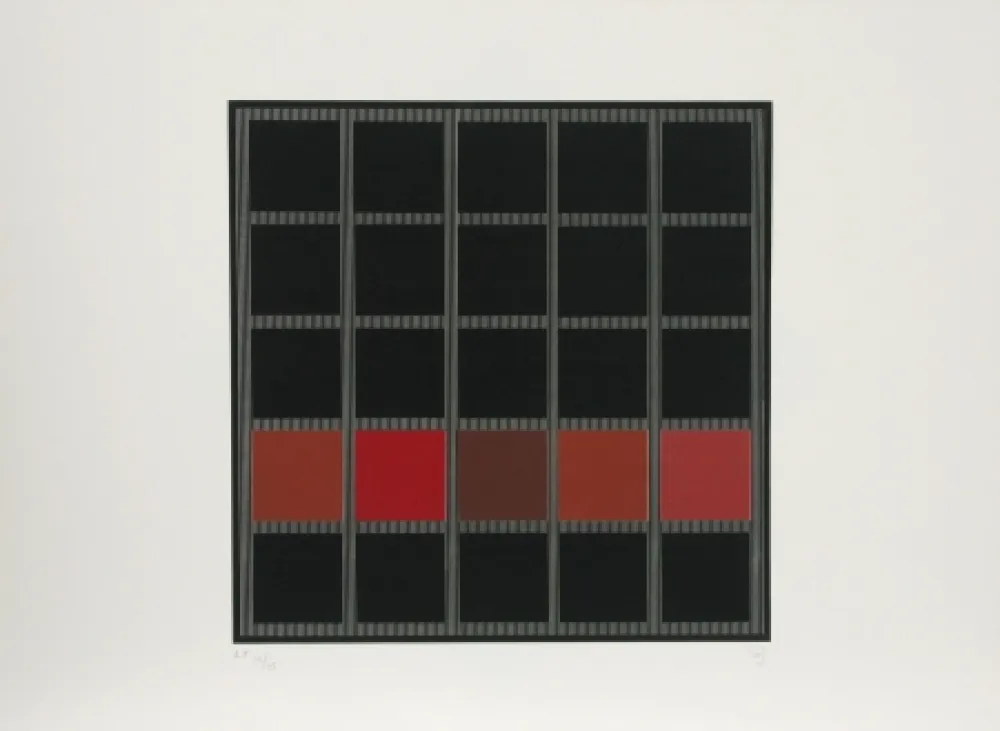 Serigrafia Soto - Untitled (Red)