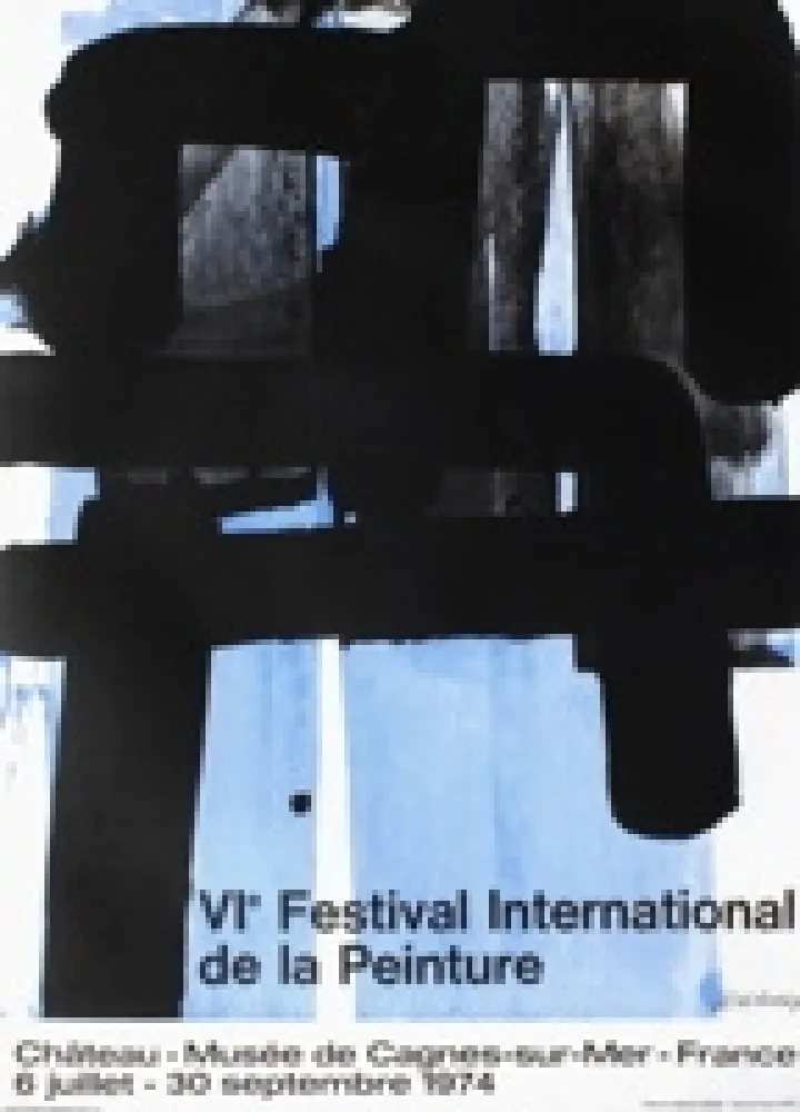 Serigrafia Soulages - Affiche lithographie exposition cagnes/mer