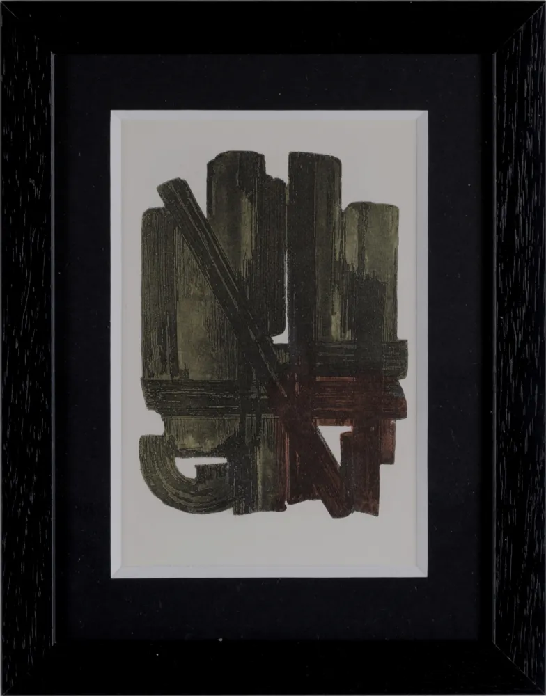 Estêncil Soulages (After) - Gouaches et gravures (I) - Framed!