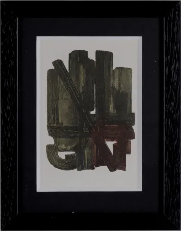 Estêncil Soulages (After) - Gouaches et gravures (I) - Framed!