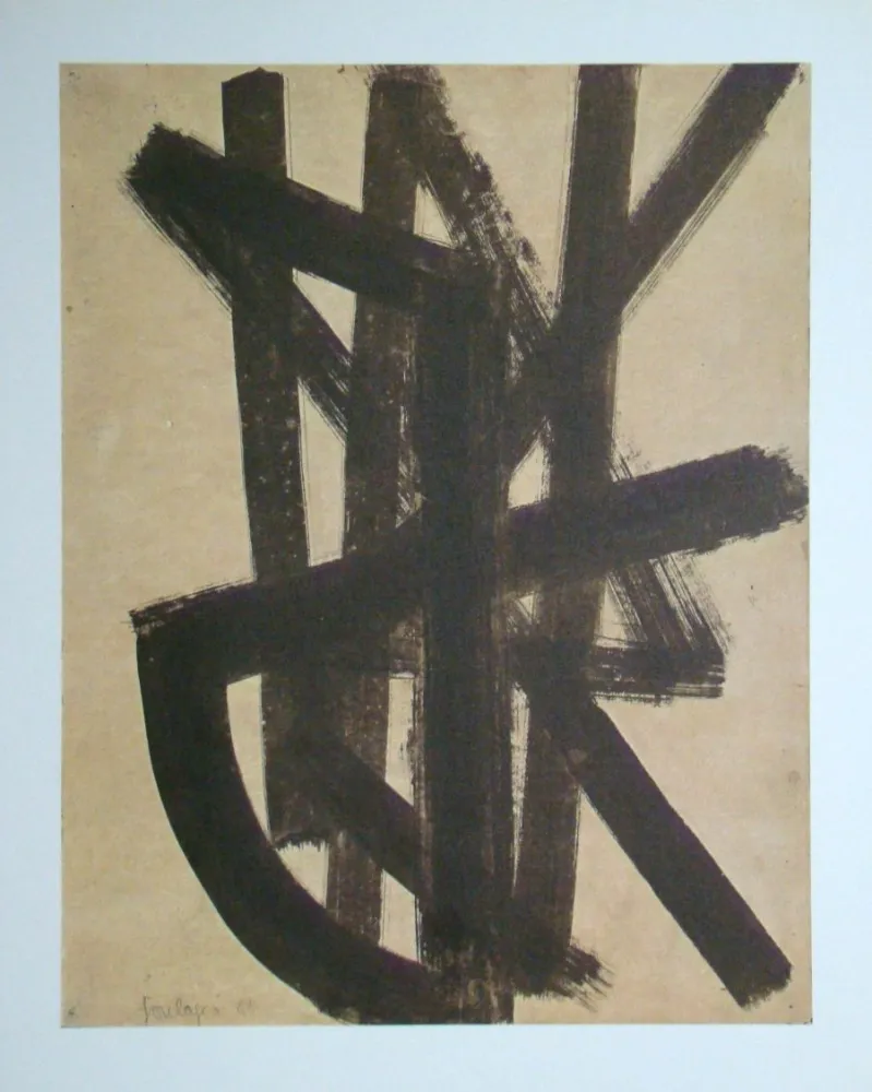 Litografia Soulages (After) - Peinture sur papier - 1948