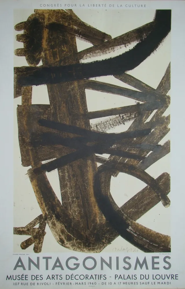 Cartaz Soulages - Antagonismes