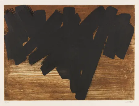 Água-Forte E Água-Tinta Soulages - Eau-forte V 