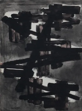 Estêncil Soulages - Les Temps Obscurs, 1953 - Very scarce!