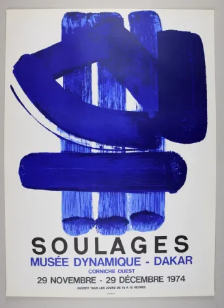 Litografia Soulages - LITHOGRAPHIE D'AFFICHE DAKAR