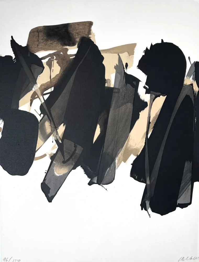 Litografia Soulages - Lithographie n°14 