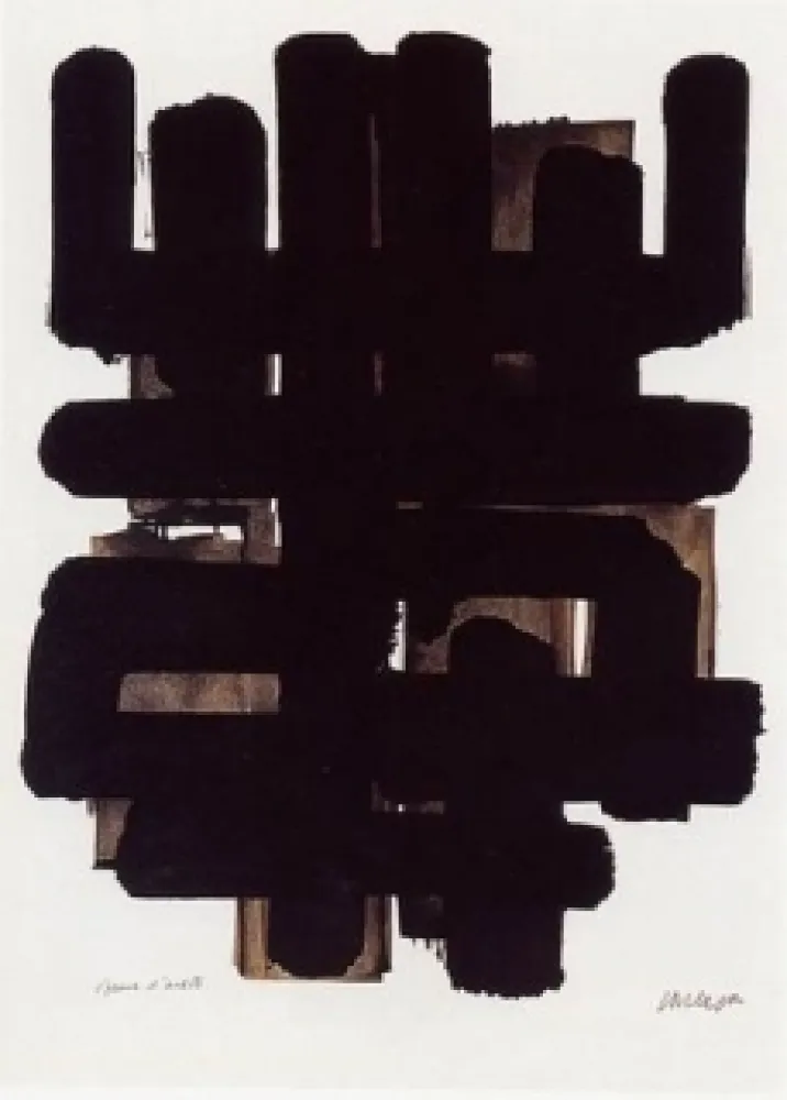 Litografia Soulages - Lithographie n°3