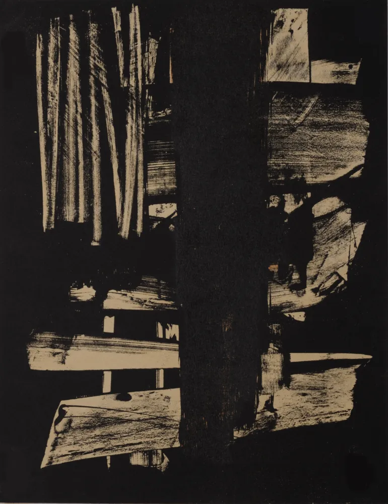 Litografia Soulages - Lithographie N°9