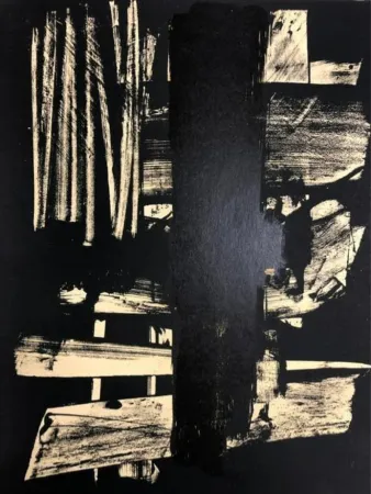Litografia Soulages - Lithographie n°9