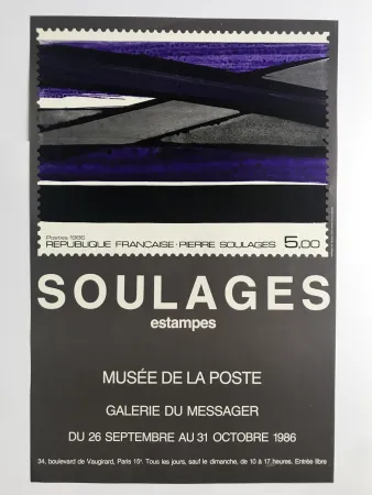 Cartaz Soulages - Musée de la Poste