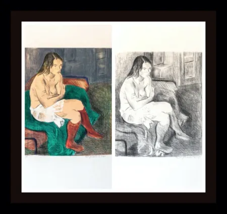 Litografia Soyer - Woman in Red Stockings Portfolio