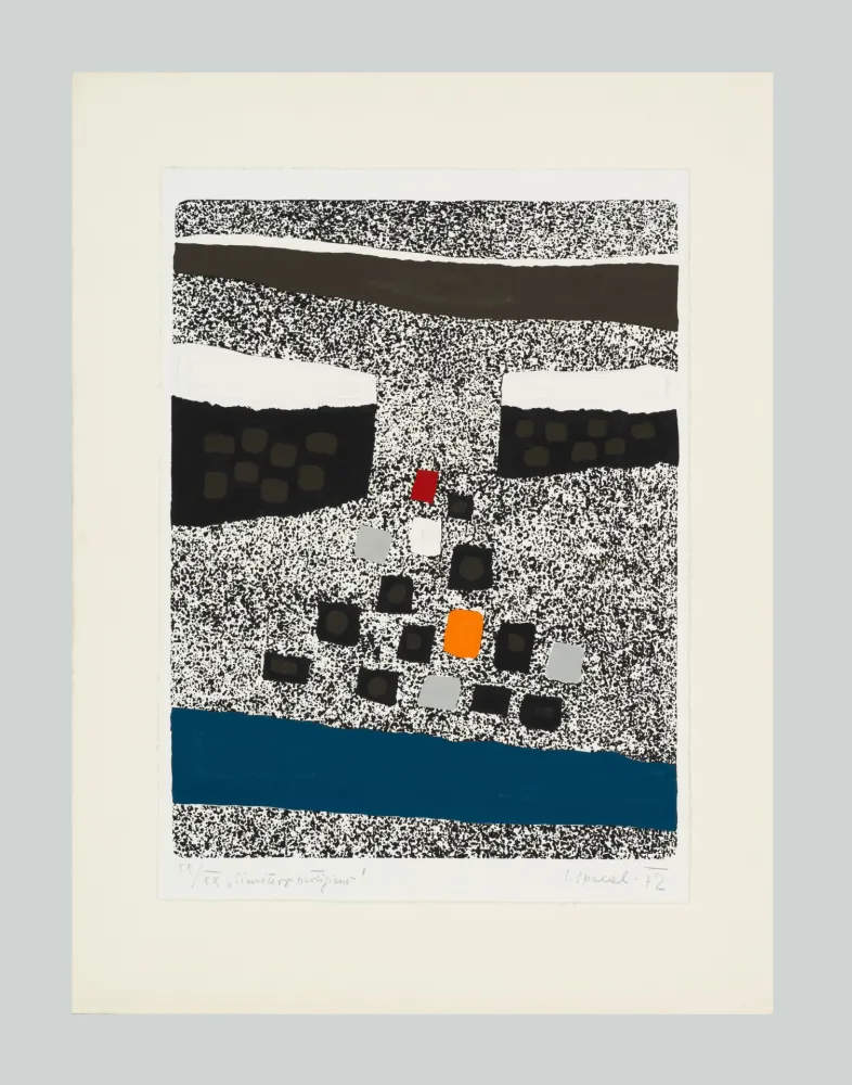 Linogravura Spacal - Cimitero partigiano