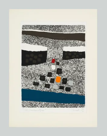 Linogravura Spacal - Cimitero partigiano