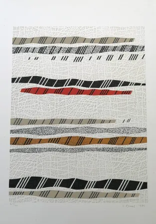 Xilogravura Spacal - Colline carsiche