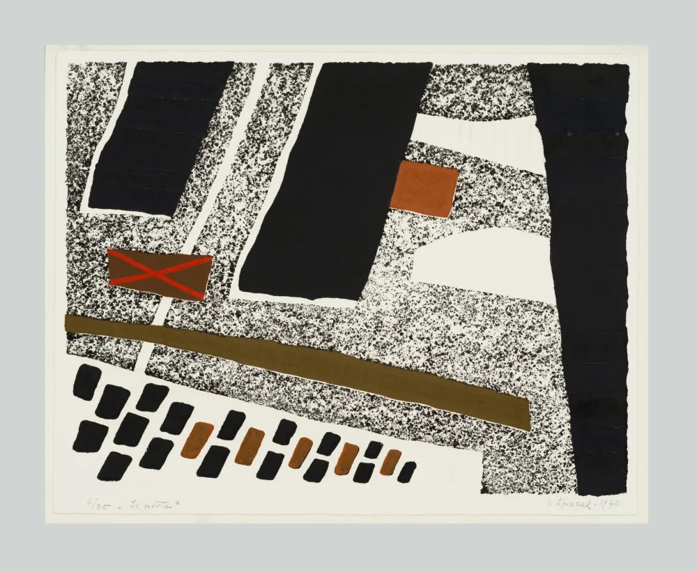 Linogravura Spacal - Il porto