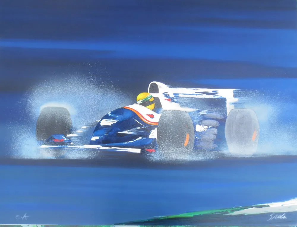 Litografia Spahn -  Formule I bleue