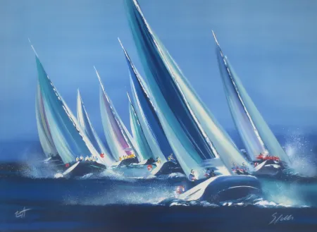 Litografia Spahn - Régates