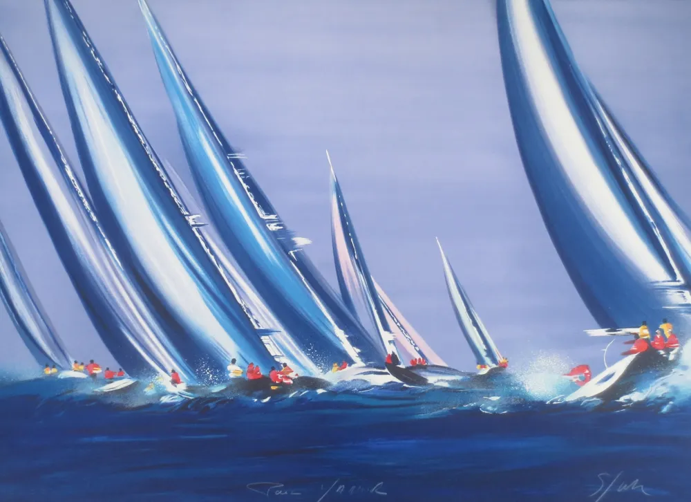 Litografia Spahn - Régates II