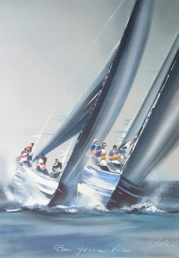 Litografia Spahn - Voile grise verticale