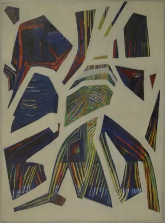 Monotipia Spiller - Abstrakte Komposition