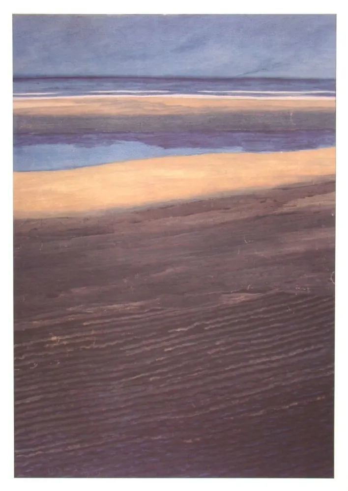 Offset Spilliaert - Marine; Plage à marée basse, 1909