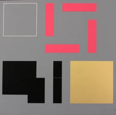 Litografia Squatriti - SQUARE GROWTH FROM PERIMETER TO SURFACE - EXACTA FROM CONSTRUCTIVISM TO SYSTEMATIC ART 1918-1985