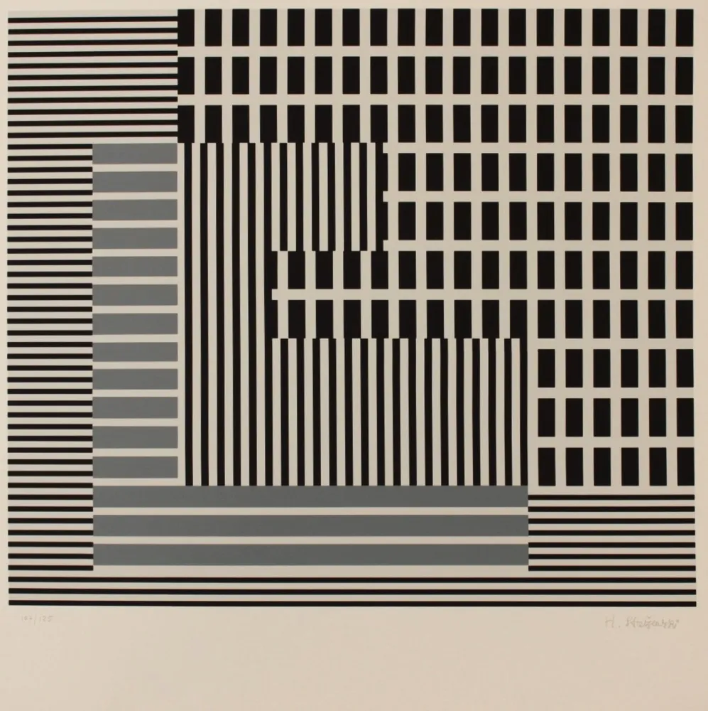 Litografia Stazewski - LATTICE COMPOSITION - EXACTA FROM CONSTRUCTIVISM TO SYSTEMATIC ART 1918-1985