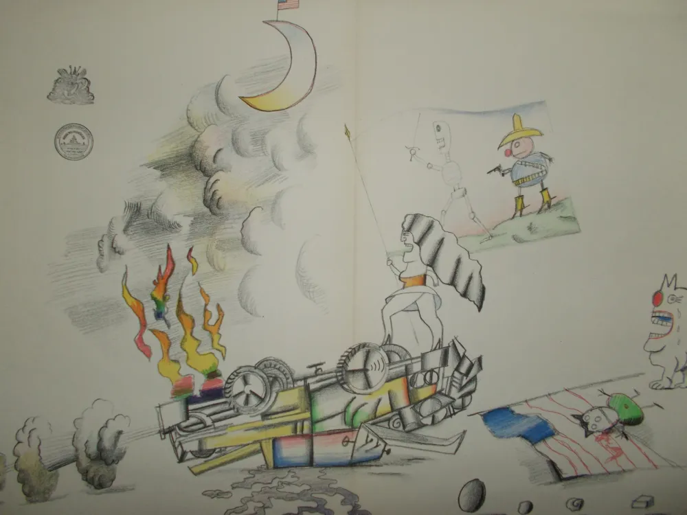 Litografia Steinberg - La Bataille