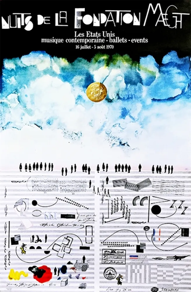 Litografia Steinberg - Saul Steinberg Nuits de La Fondation Maeght, 1970