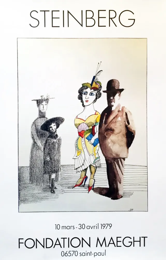 Cartaz Steinberg - STEINBERG 1979. Fondation Maeght 10 mars - 30 avril 1979.
