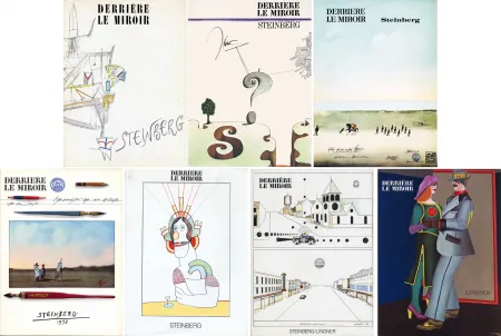 Livro Ilustrado Steinberg - STEINBERG. Collection complète des 7 volumes de la revue DERRIÈRE LE MIROIR consacrés à Steinberg (de 1953 à 1980).