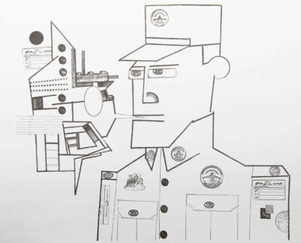 Litografia Steinberg - The General from the Peace Portfolio