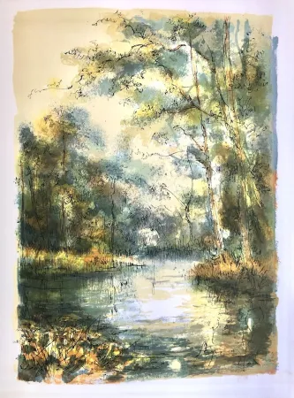 Litografia Steinlen - Forêt voisine