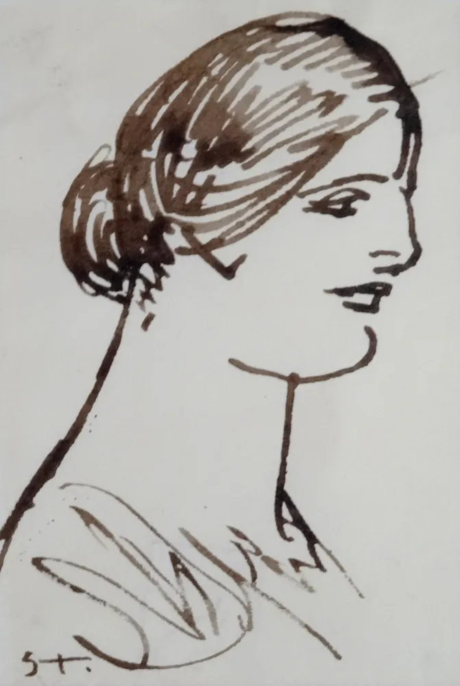 Sem Técnica Steinlen - Portrait de femme