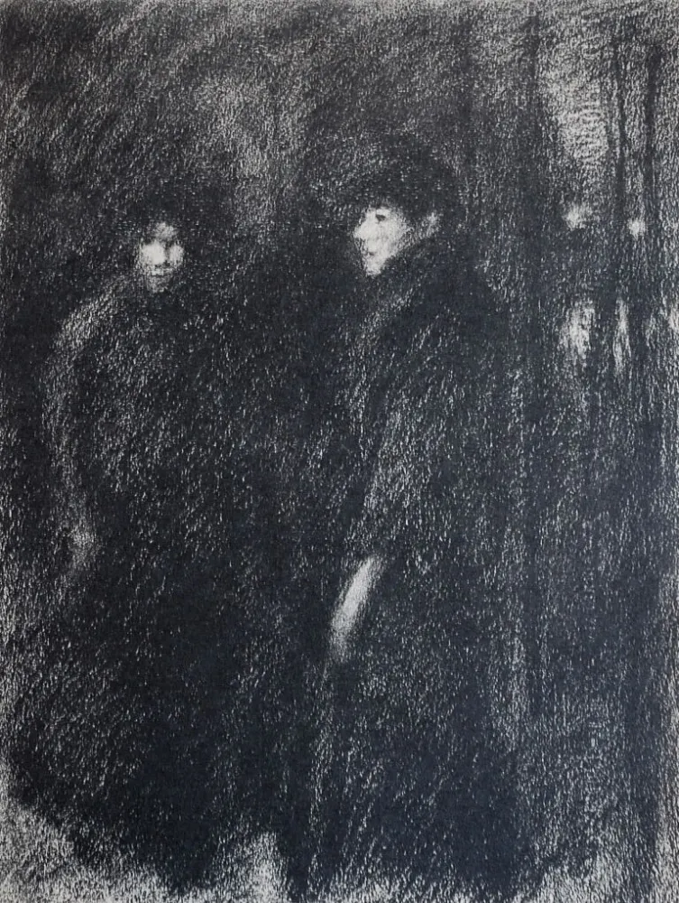 Litografia Steinlen - Steinlen et la rue