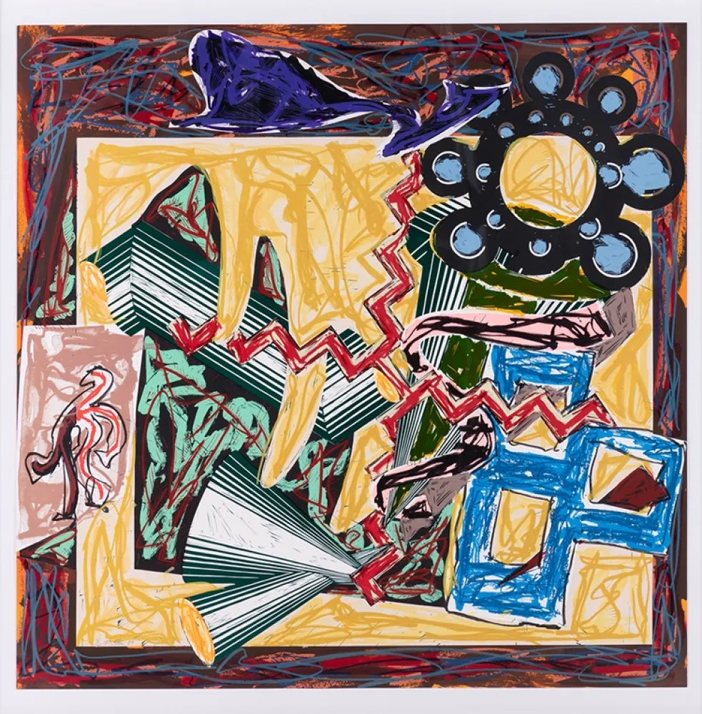 Serigrafia Stella - Then Came a Fire and Burnt the Stick, after El Lissitzky's Had Gadya